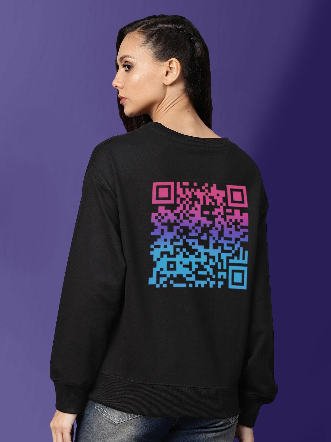 Custom OR-CODE OverSized T-Shirt & Swatshirt - Personalized QR Code Tees & Sweatshirt - Young Trendz