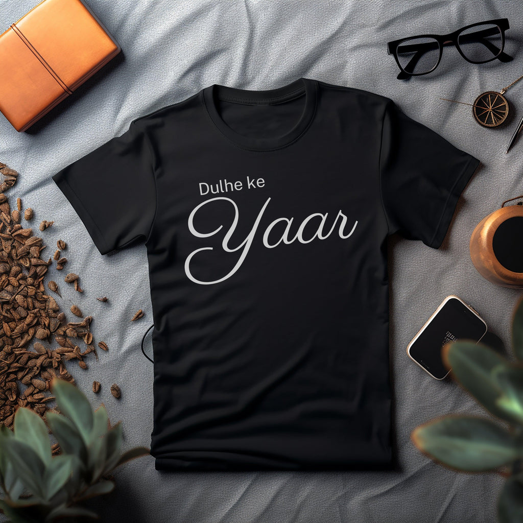 Trendy Marriage-Themed Printed T-Shirts for Men - (Black) - Young Trendz