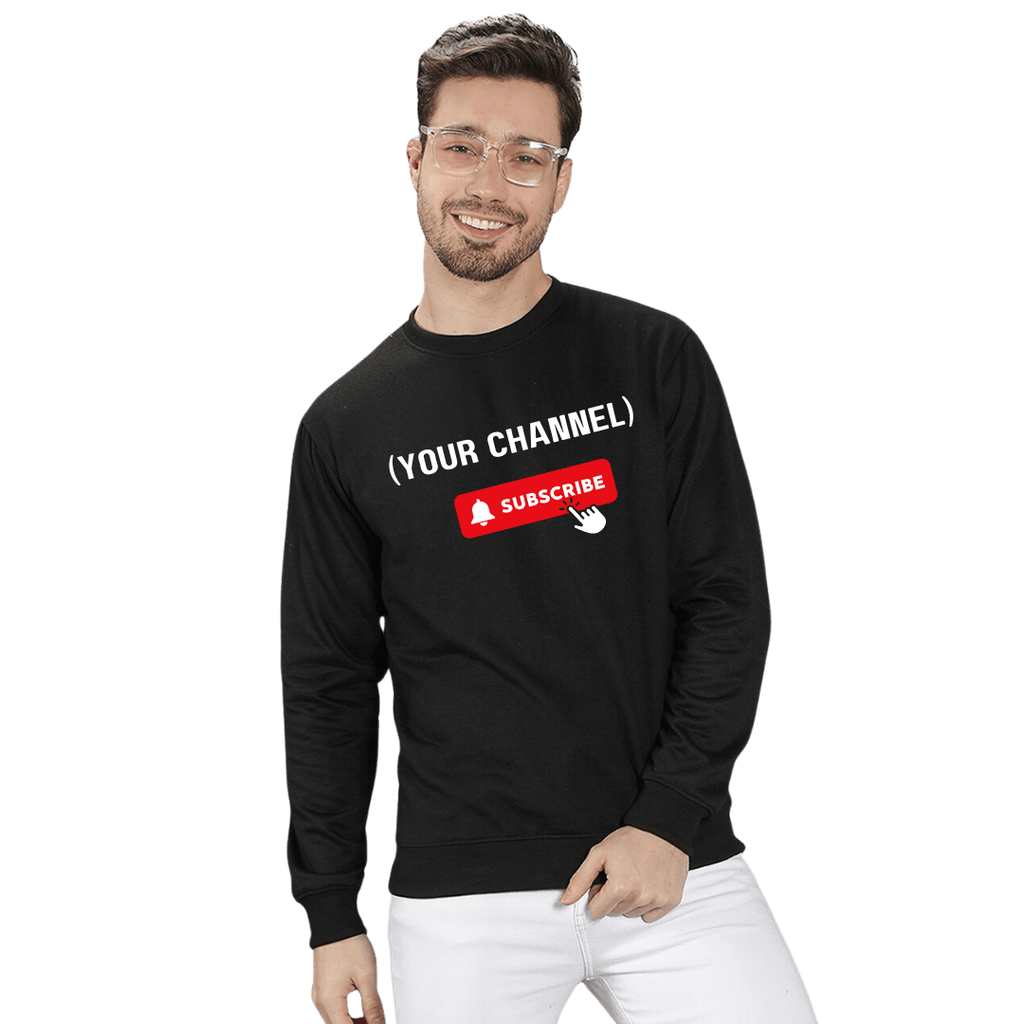 Custom 'Subscribe' Unisex Sweatshirt with Your YouTube Channel Name - Young Trendz