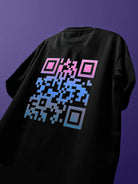 Custom OR-CODE OverSized T-Shirt & Swatshirt - Personalized QR Code Tees & Sweatshirt - Young Trendz