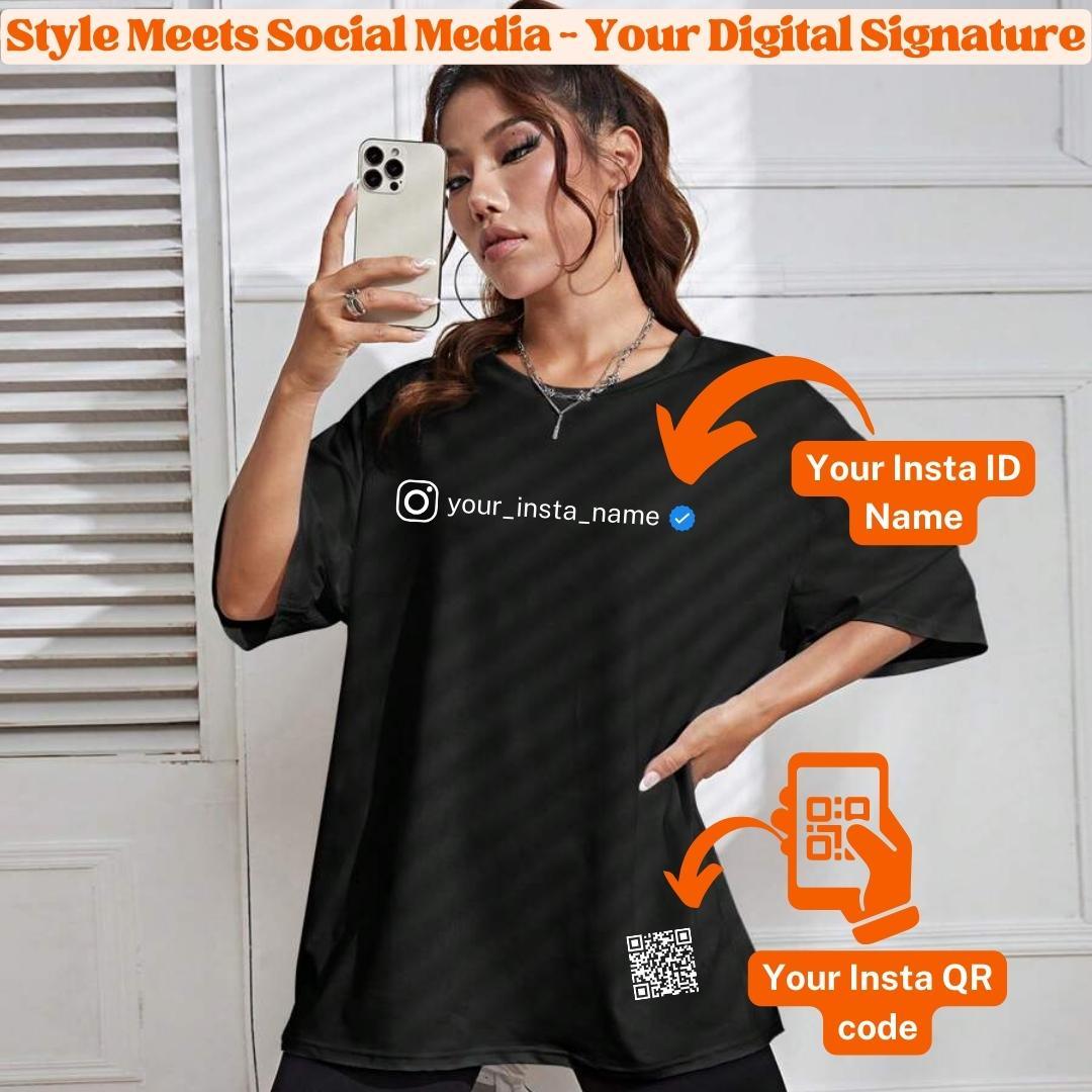 Custom Instagram T-Shirt - Personalized QR Code Tees - Young Trendz