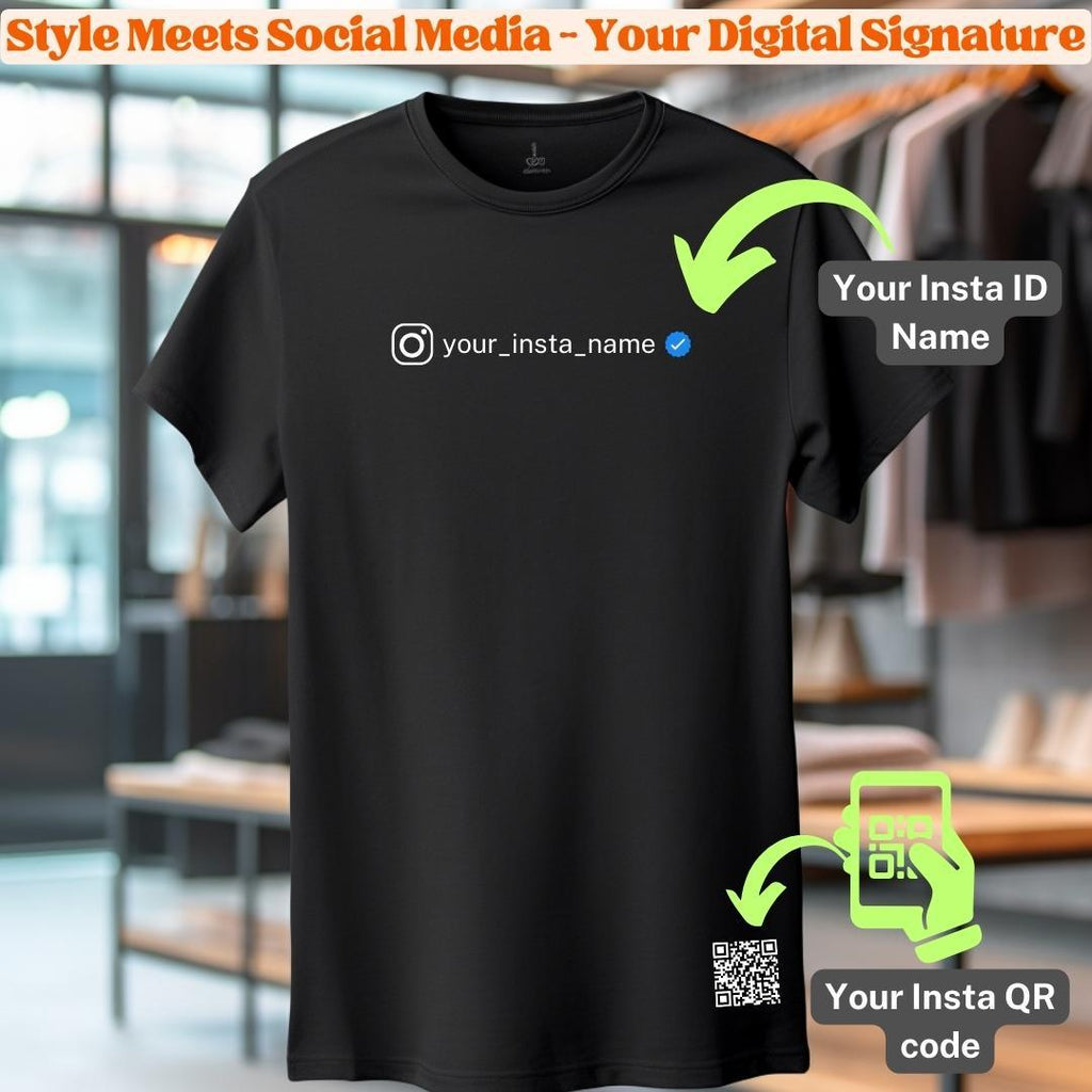 Custom Instagram T-Shirt - Personalized QR Code Tees - Young Trendz