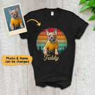 Custom Dog/Cat Tshirt Vintage, Retro T-shirt with your Pet's Photo & Name - Young Trendz