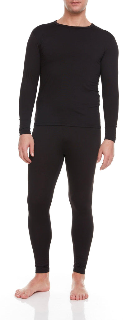 Winter Essentials: Trendy Men's Thermal Wear Sets -(Black) - Young Trendz