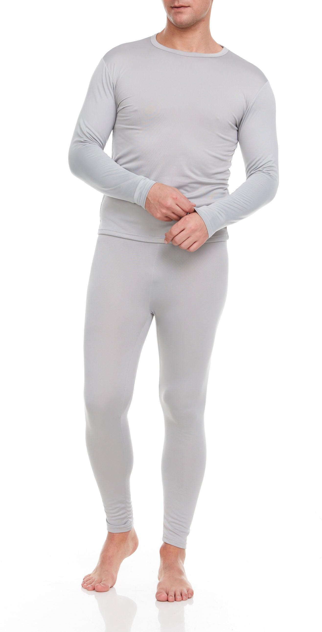 Double the Warmth: Men's 2 Combo Thermal Sets for Ultimate Comfort - (Grey,Black) - Young Trendz