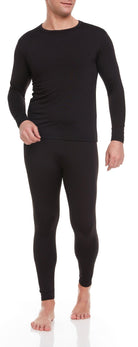 Double the Warmth: Men's 2 Combo Thermal Sets for Ultimate Comfort - (Grey,Black) - Young Trendz