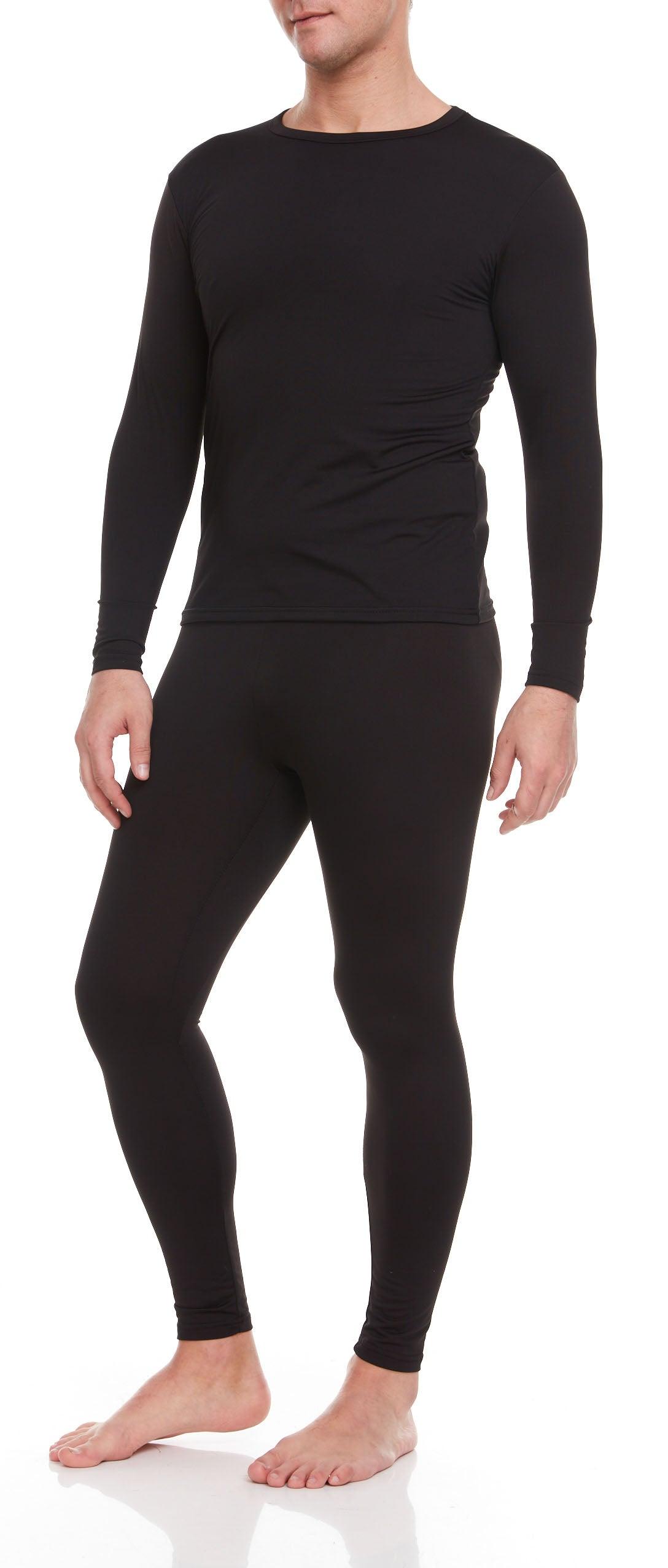 Winter Essentials: Trendy Men's Thermal Wear Sets -(Black) - Young Trendz