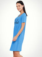 Womens Printed Half sleeve Night Dress - Young Trendz