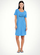 Womens Printed Half sleeve Night Dress - Young Trendz