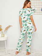 Women Printed T.Shirt & Pyjama Co-Ord Set - Young Trendz