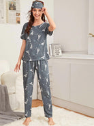 Women Printed T.Shirt & Pyjama Co-Ord Set - Young Trendz