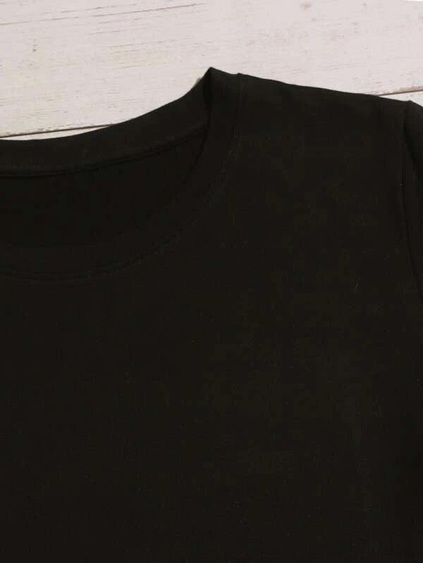 Young Trendz Womens Half Sleeve Round Neck T.shirt (Black) - Young Trendz