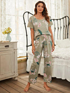 Women Printed T.Shirt & Pyjama Co-Ord Set - Young Trendz