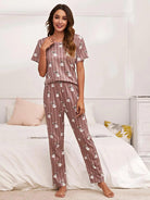 Women Printed T.Shirt & Pyjama Co-Ord Set - Young Trendz