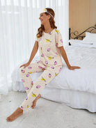 Women Printed T.Shirt & Pyjama Co-Ord Set - Young Trendz