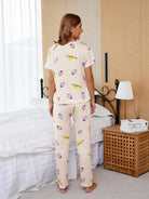 Women Printed T.Shirt & Pyjama Co-Ord Set - Young Trendz