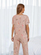 Women Printed T.Shirt & Pyjama Co-Ord Set - Young Trendz