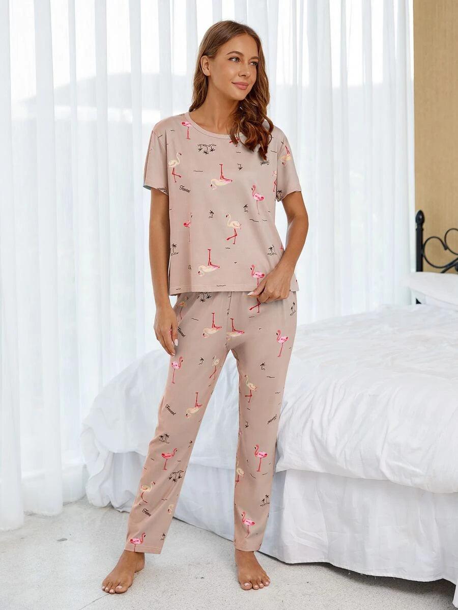 Women Printed T.Shirt & Pyjama Co-Ord Set - Young Trendz