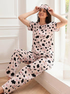 Women Printed T.Shirt & Pyjama Co-Ord Set - Young Trendz