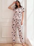 Women Printed T.Shirt & Pyjama Co-Ord Set - Young Trendz