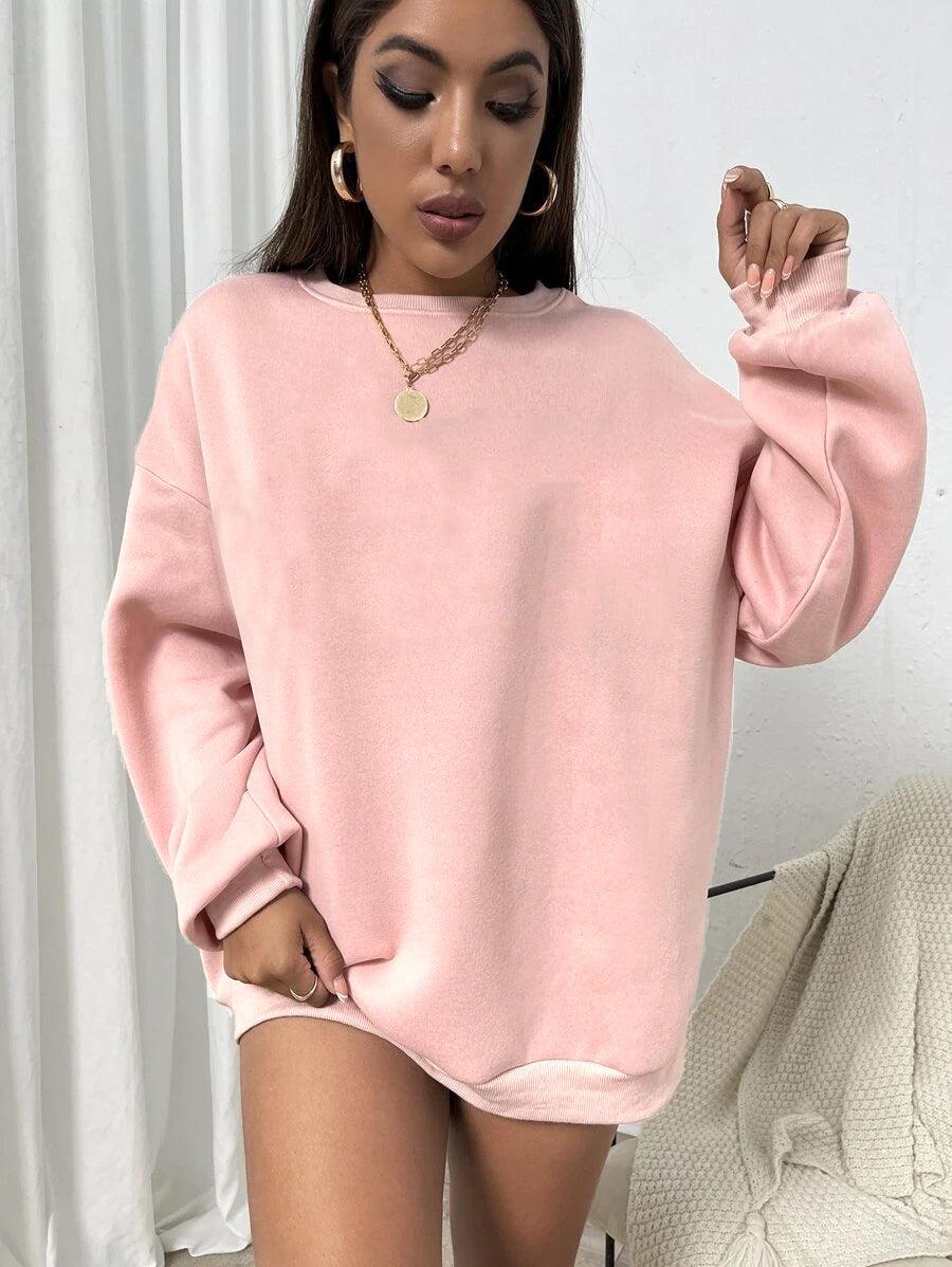 Women's Oversized Sweatshirt Pink - Young Trendz