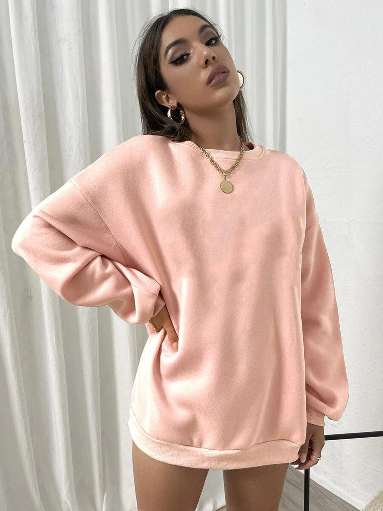 Women's Oversized Sweatshirt Pink - Young Trendz