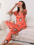 Women Printed T.Shirt & Pyjama Co-Ord Set - Young Trendz