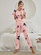 Women Printed T.Shirt & Pyjama Co-Ord Set - Young Trendz