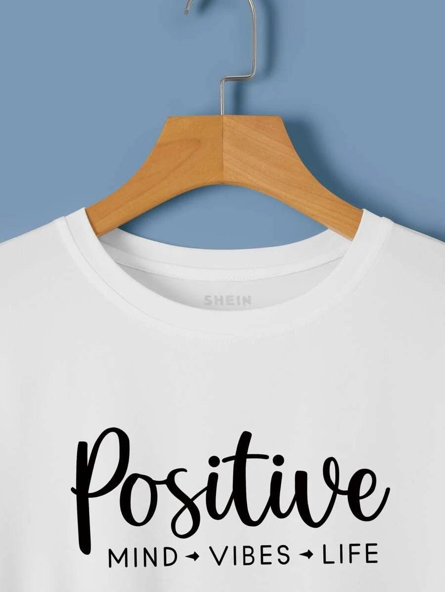 Womens Round Neck Printed White T.shirts - Young Trendz