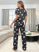 Women Printed T.Shirt & Pyjama Co-Ord Set - Young Trendz