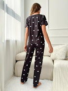 Women Printed T.Shirt & Pyjama Co-Ord Set - Young Trendz