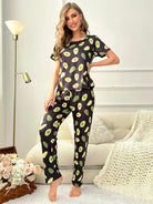 Women Printed T.Shirt & Pyjama Co-Ord Set - Young Trendz