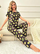 Women Printed T.Shirt & Pyjama Co-Ord Set - Young Trendz