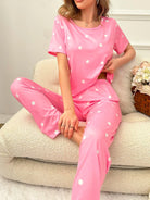 Women Printed T.Shirt & Pyjama Co-Ord Set - Young Trendz