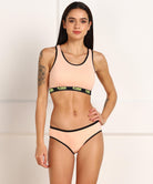 Womens Pink Trendz Sports Bar Bikini lingerie Set - Young Trendz