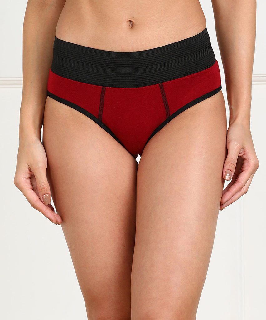 Young Trendz Women High Waist Hipster Maroon Panty - Young Trendz