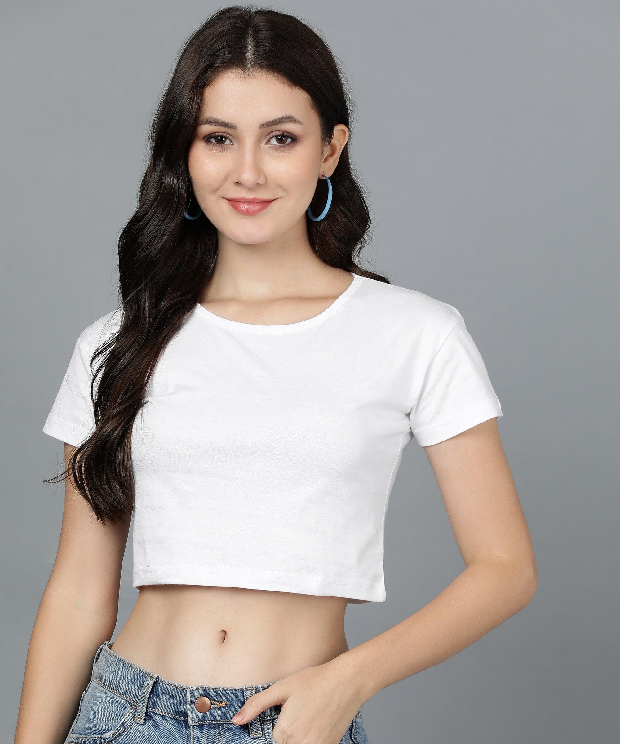 Young trendz Women's Casual Half Sleeve White Top - Young Trendz