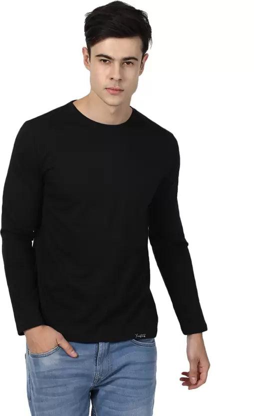 Young trendz Men Round Neck Black T-Shirt - Young Trendz