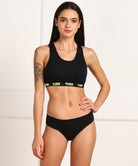 Womens Pink Trendz Sports Bar Bikini Combo lingerie Set - Young Trendz