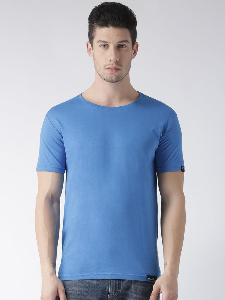 Men Half sleeve Solid Tshirt - Young Trendz