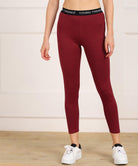 Womens Sports Tights (Maroon) - Young Trendz