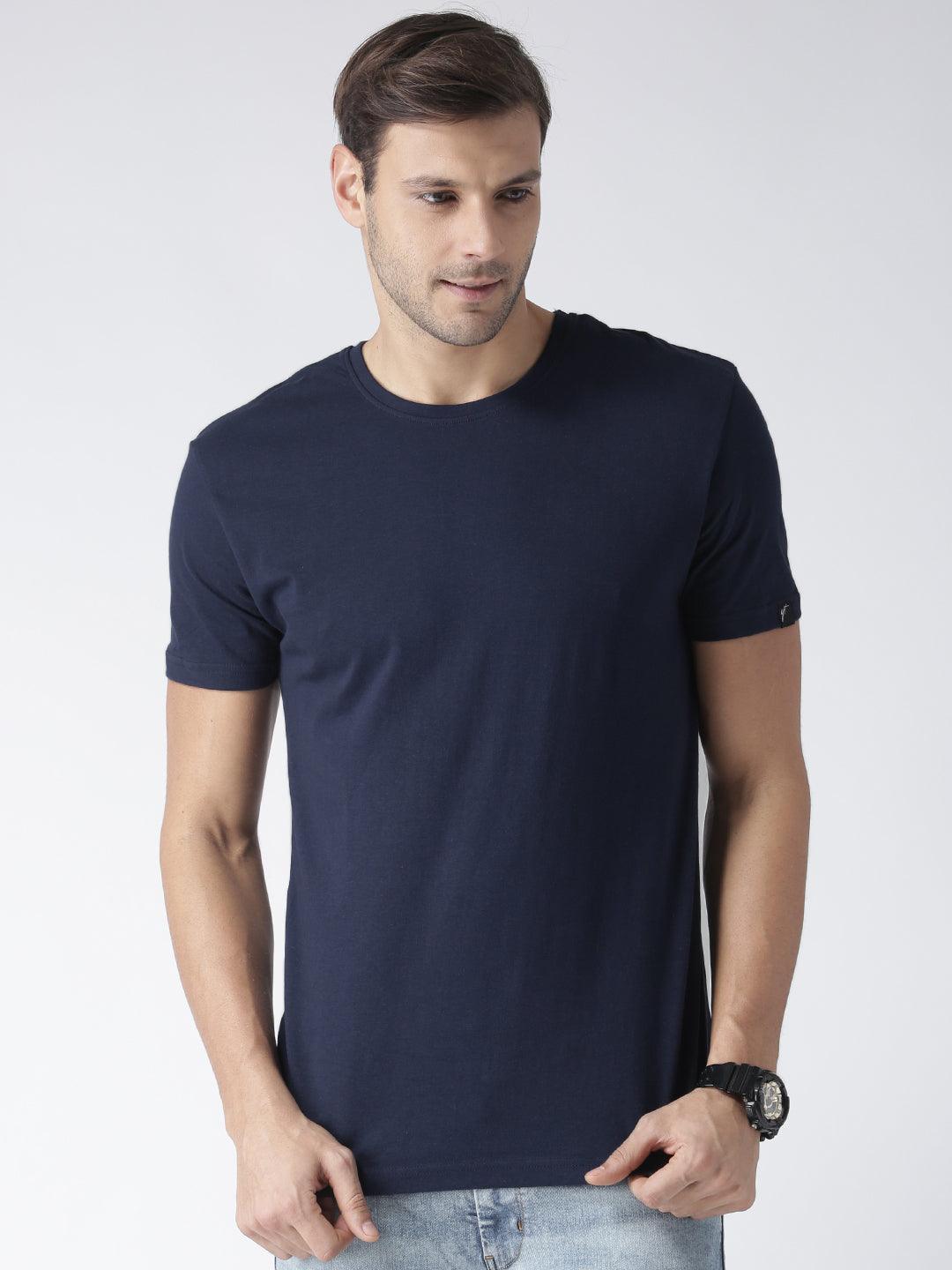 Men Half sleeve Solid Tshirt - Young Trendz