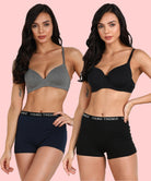 Womens YT Elastic Combo Boyshorts - Young Trendz