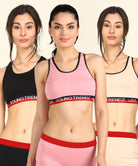 Womens Non Padded Love Elastic Combo Sports Bra - Young Trendz