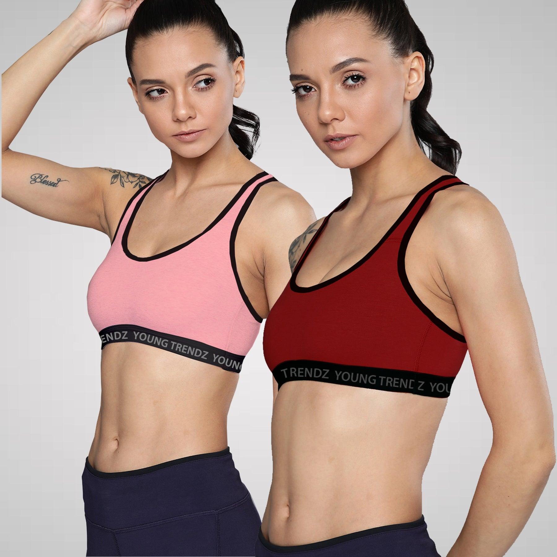 Women Non Padded Combo Sports Bra - Young Trendz