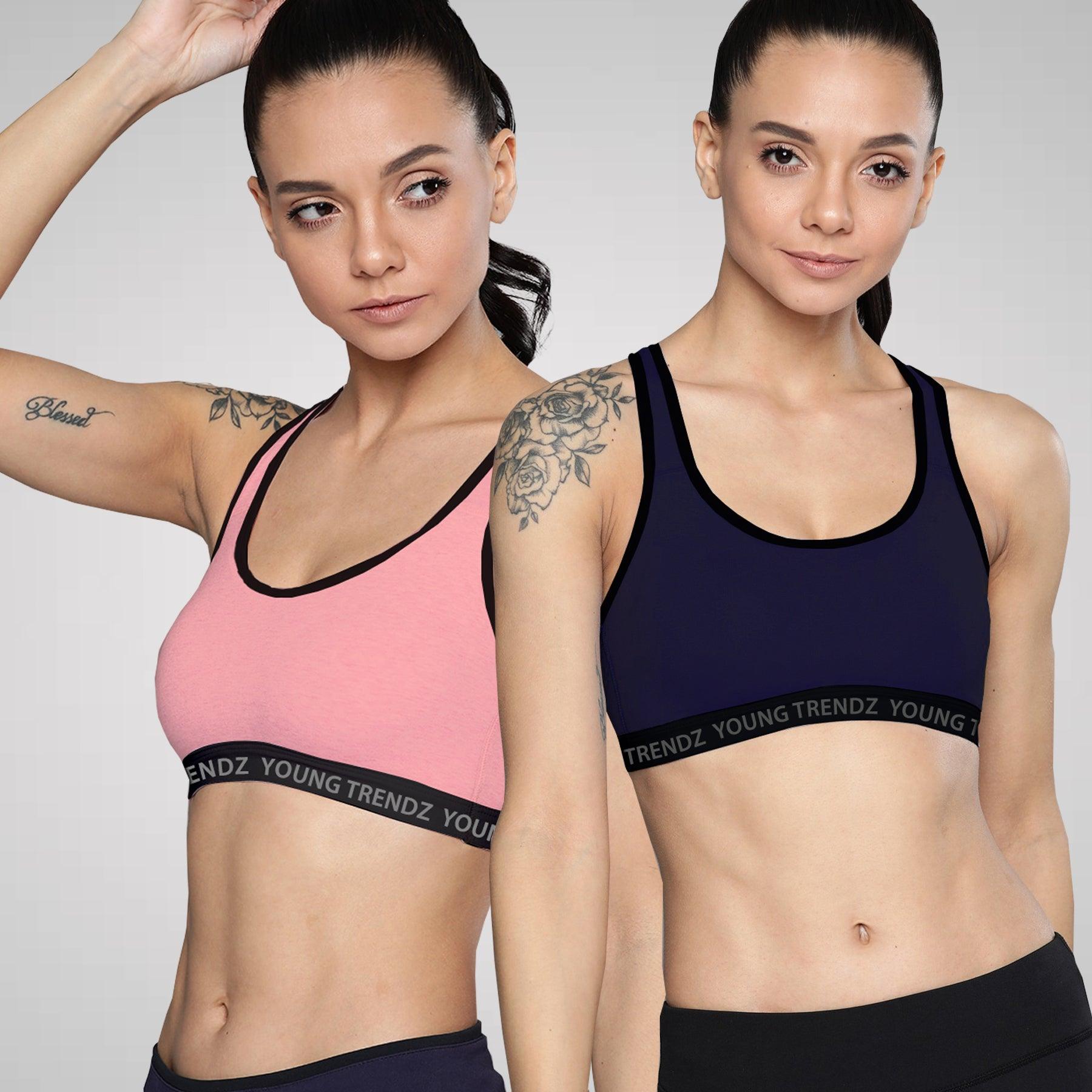 Women Non Padded Combo Sports Bra - Young Trendz