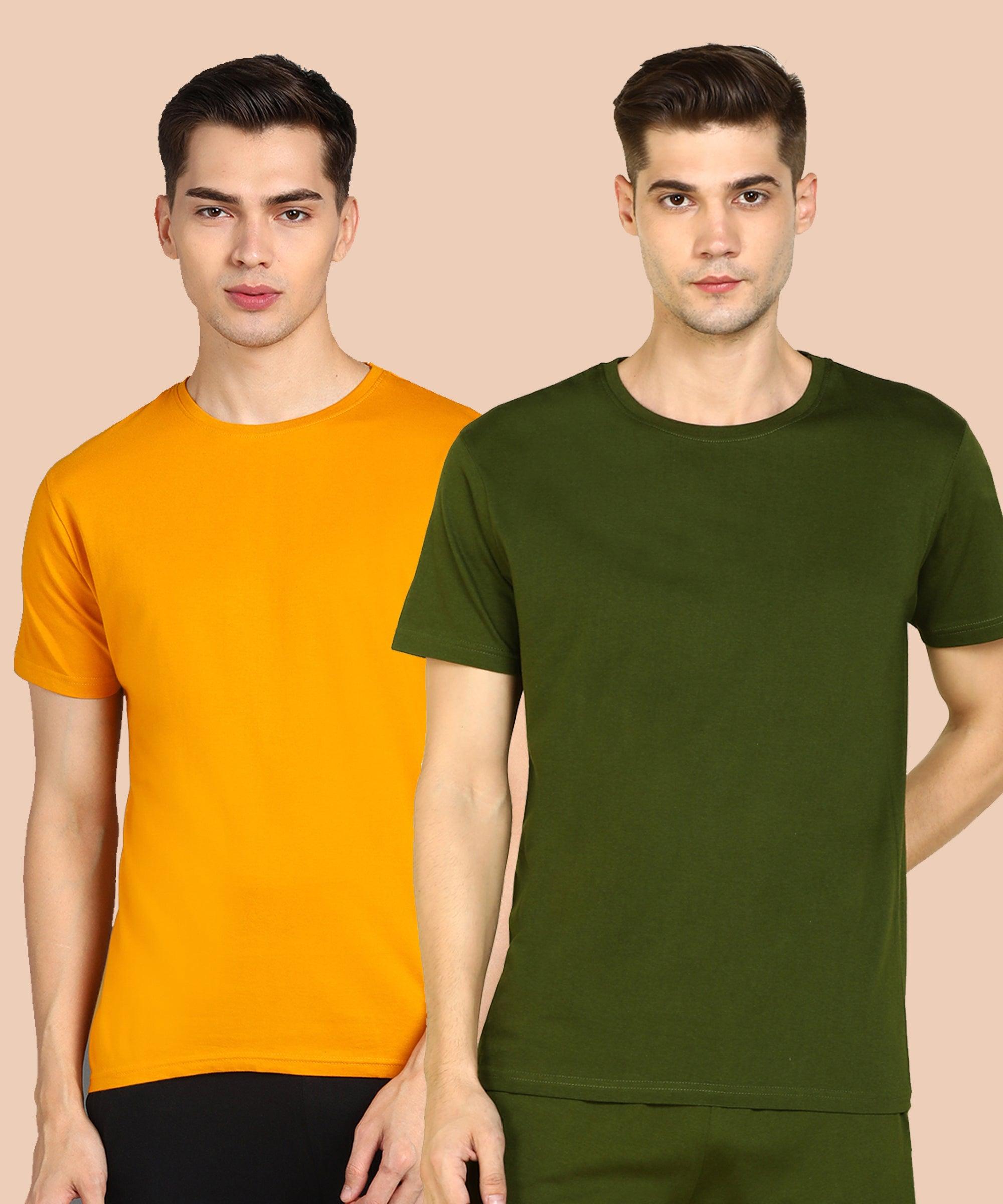 Young Trendz Men Halfsleeve Combo Solid Tshirt - Young Trendz