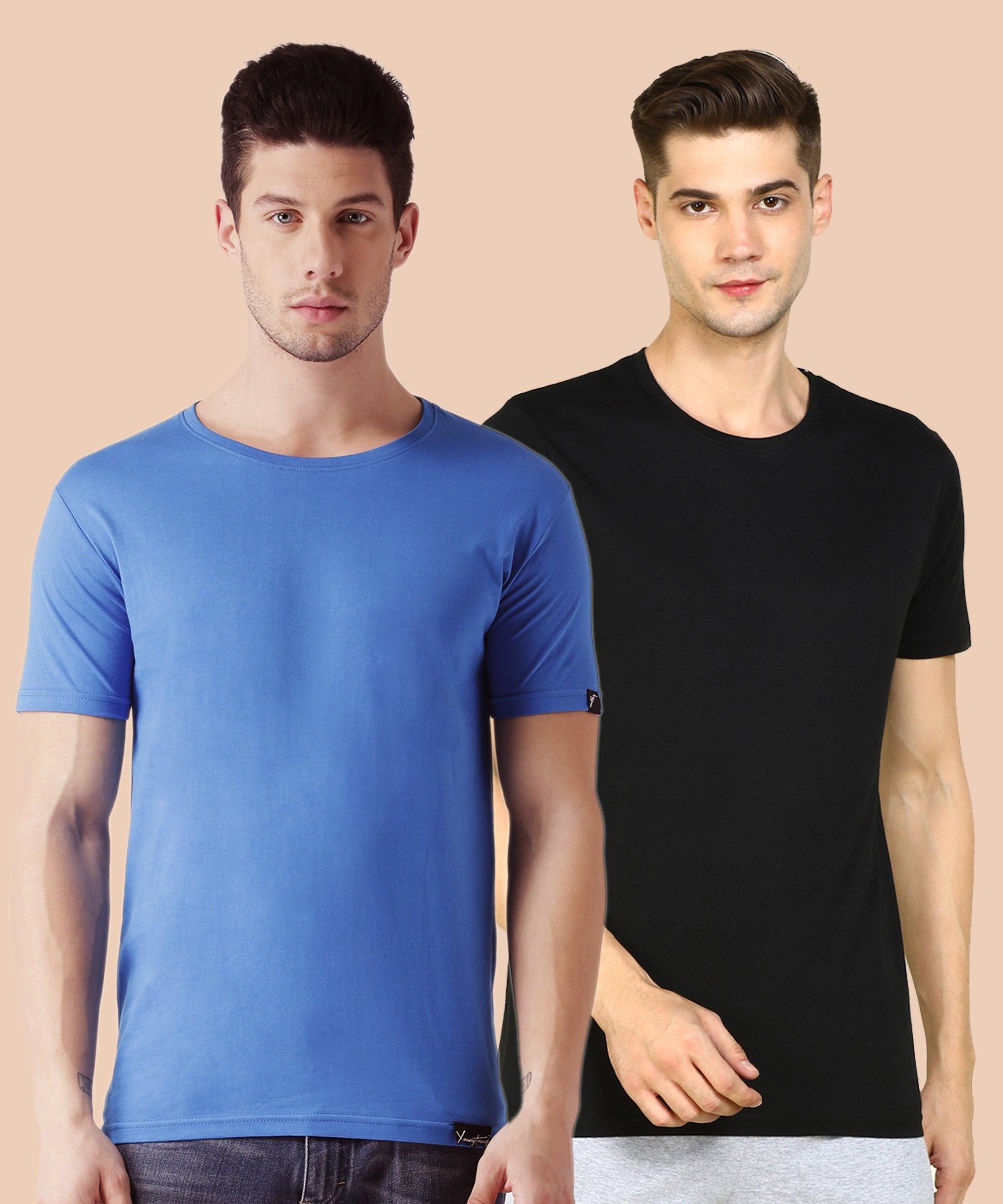 Young Trendz Men Halfsleeve Combo Solid Tshirt - Young Trendz