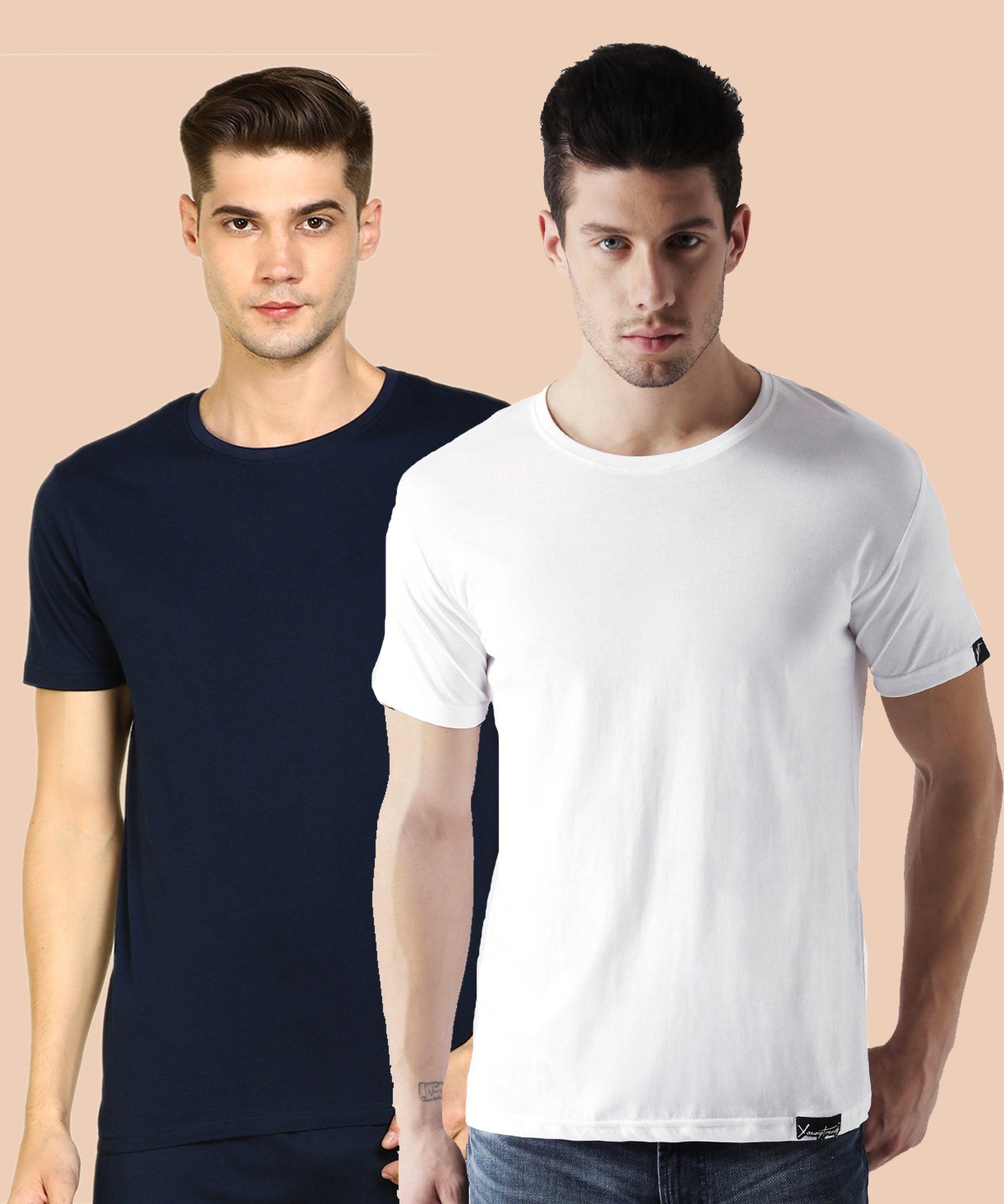 Young Trendz Men Halfsleeve Combo Solid Tshirt - Young Trendz