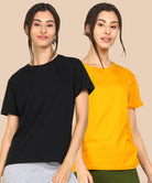 Womens Regular Fit Combo Solid Tshirt - Young Trendz